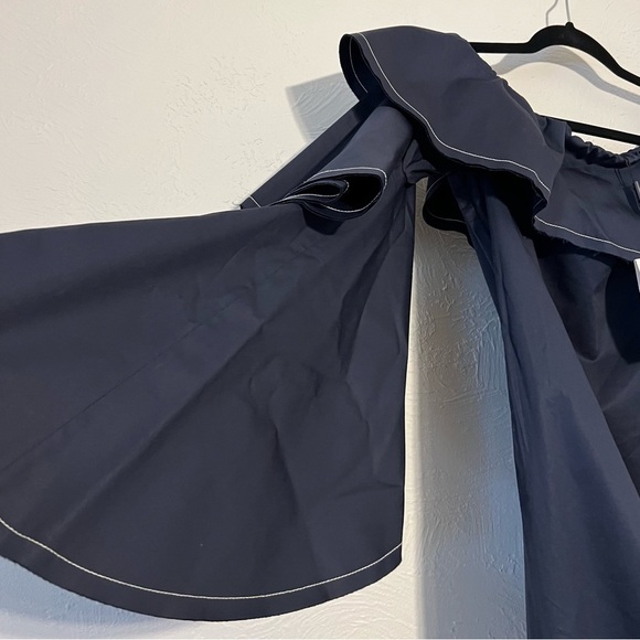 Alexis Rachel Off-the-Shoulder Ruffle Mini Dress Navy Blue NWT S - Picture 6 of 14